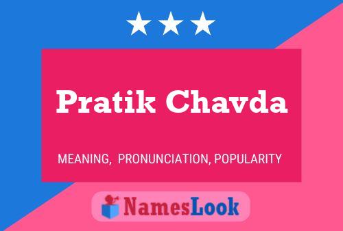 Pratik Chavda Name Poster