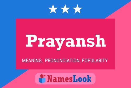 Prayansh Name Poster