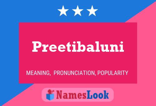 Preetibaluni Name Poster