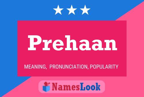 Prehaan Name Poster