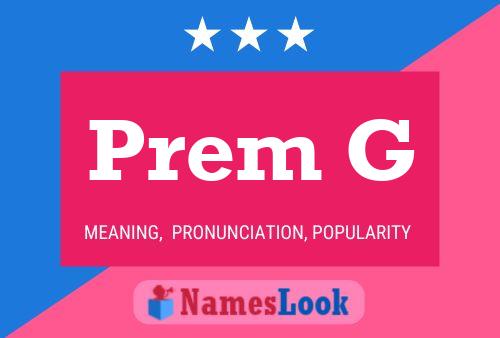 Prem G Name Poster