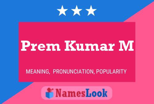 Prem Kumar M Name Poster