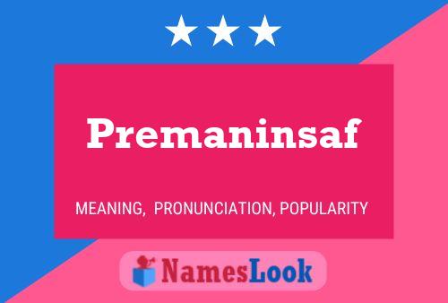 Premaninsaf Name Poster