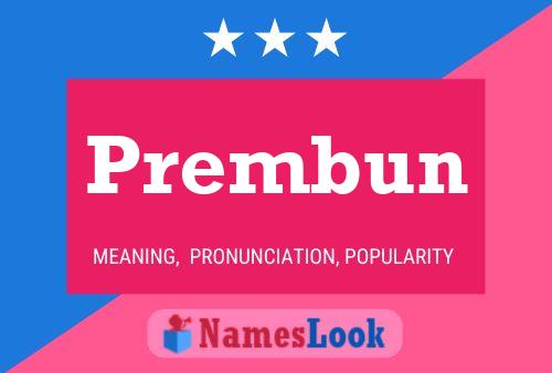 Prembun Name Poster