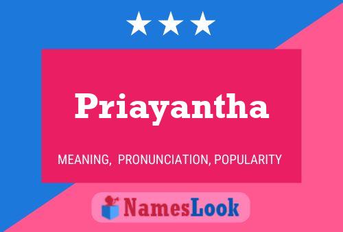 Priayantha Name Poster