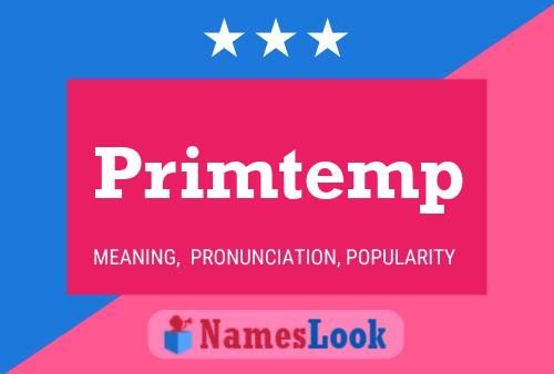 Primtemp Name Poster