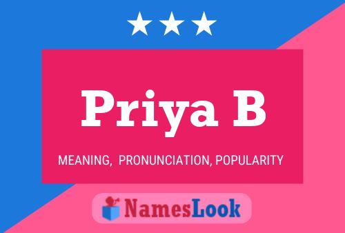 Priya B Name Poster