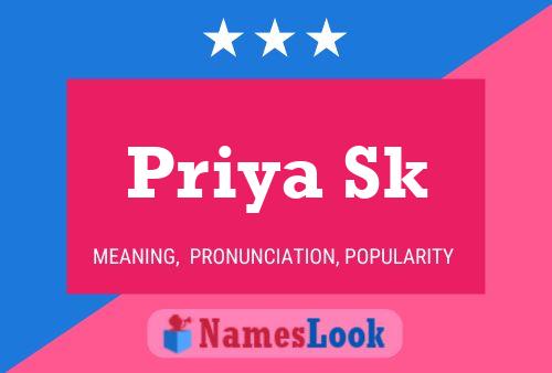 Priya Sk Name Poster