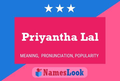 Priyantha Lal Name Poster