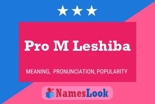 Pro M Leshiba Name Poster