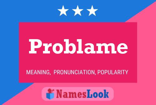 Problame Name Poster