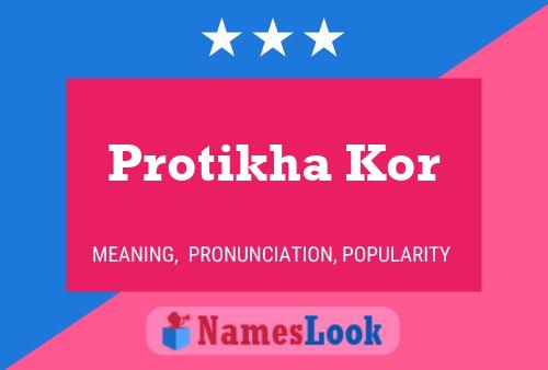 Protikha Kor Name Poster