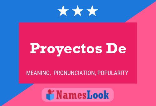 Proyectos De Name Poster