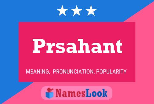 Prsahant Name Poster