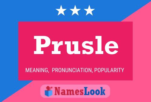 Prusle Name Poster