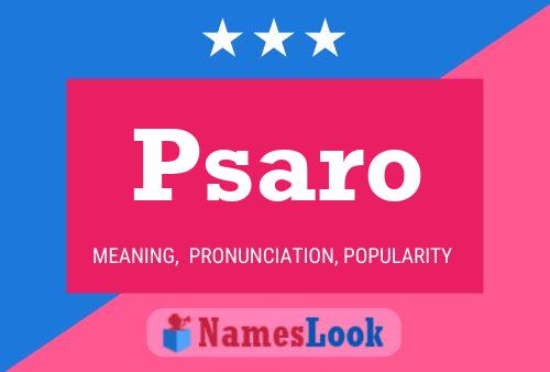 Psaro Name Poster