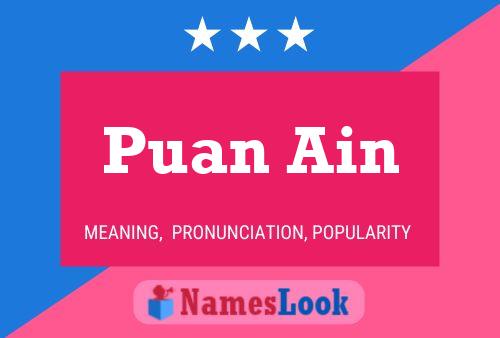 Puan Ain Name Poster