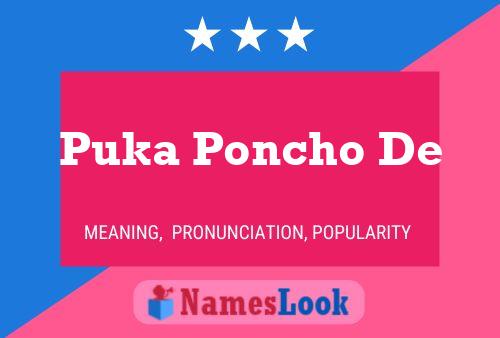 Puka Poncho De Name Poster