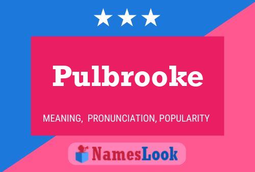 Pulbrooke Name Poster