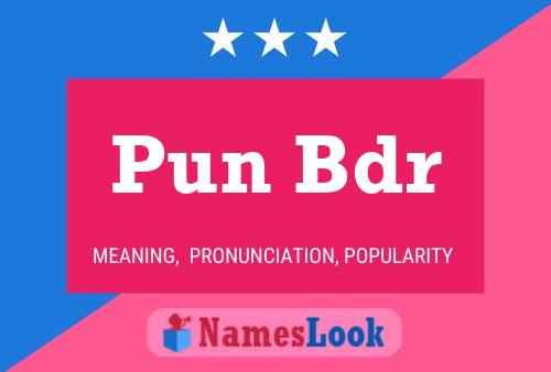 Pun Bdr Name Poster