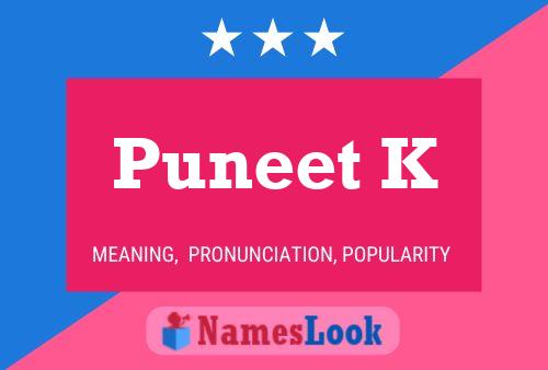 Puneet K Name Poster