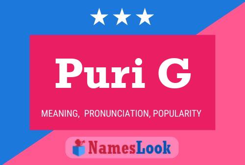 Puri G Name Poster