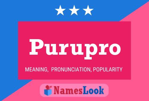 Purupro Name Poster