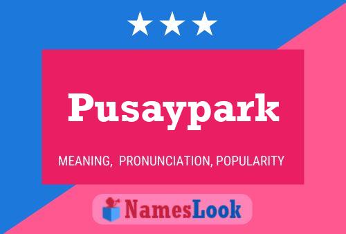 Pusaypark Name Poster