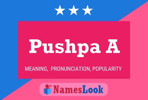 Pushpa A Name Poster