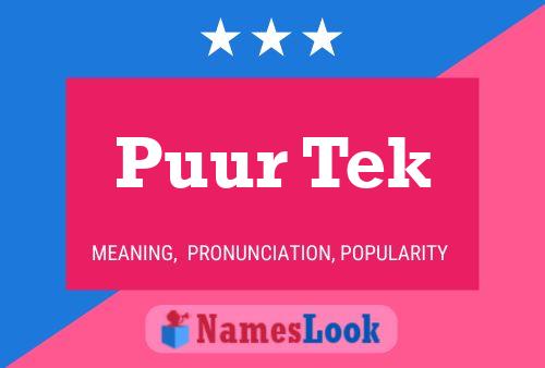 Puur Tek Name Poster