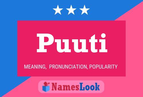 Puuti Name Poster