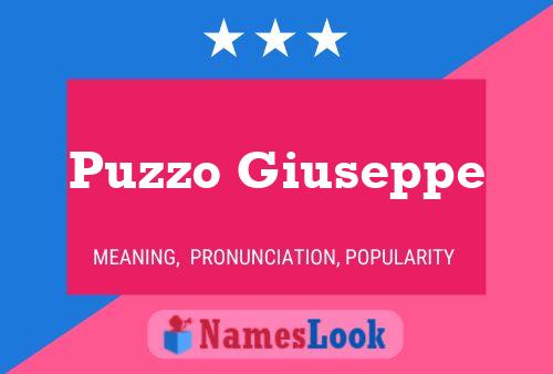 Puzzo Giuseppe Name Poster