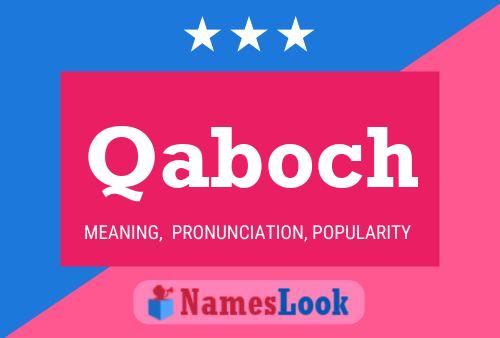 Qaboch Name Poster