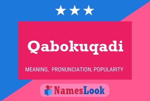 Qabokuqadi Name Poster