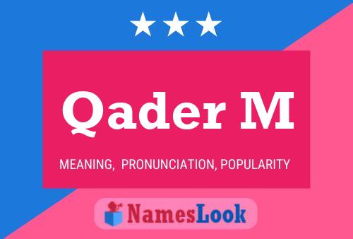 Qader M Name Poster