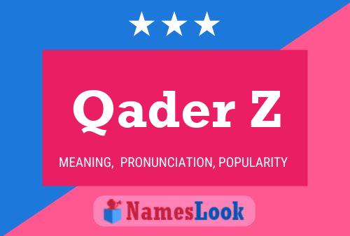 Qader Z Name Poster