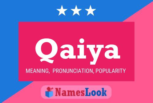 Qaiya Name Poster