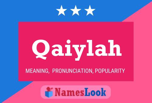 Qaiylah Name Poster