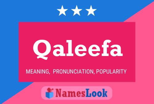 Qaleefa Name Poster