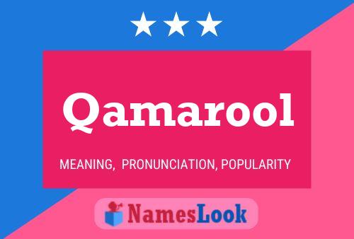 Qamarool Name Poster