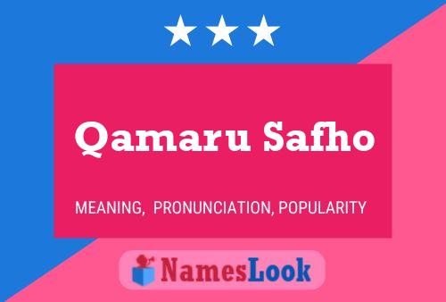 Qamaru Safho Name Poster