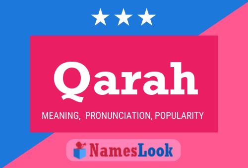 Qarah Name Poster