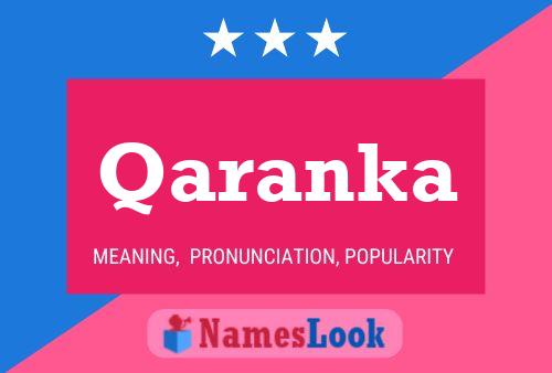 Qaranka Name Poster