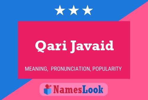 Qari Javaid Name Poster