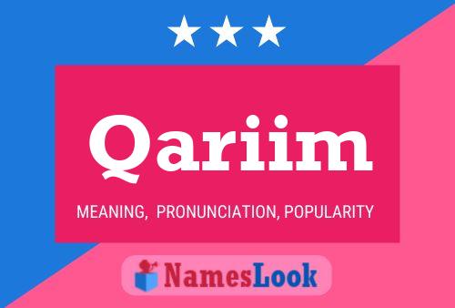 Qariim Name Poster