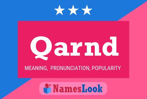 Qarnd Name Poster