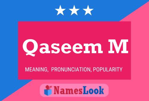 Qaseem M Name Poster