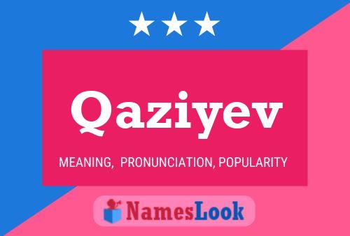 Qaziyev Name Poster