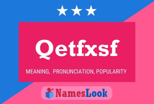 Qetfxsf Name Poster