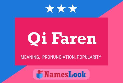 Qi Faren Name Poster